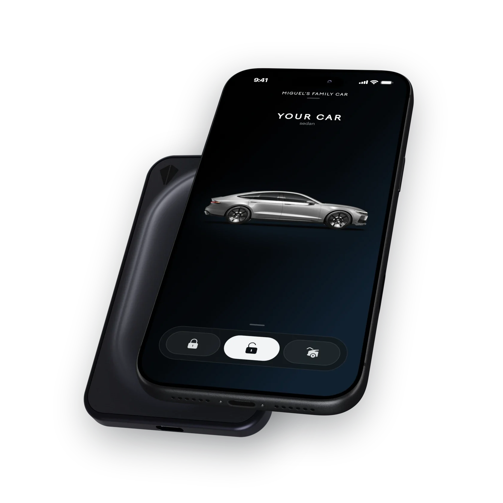 Keynex K1 with an iPhone showing the Keynex app